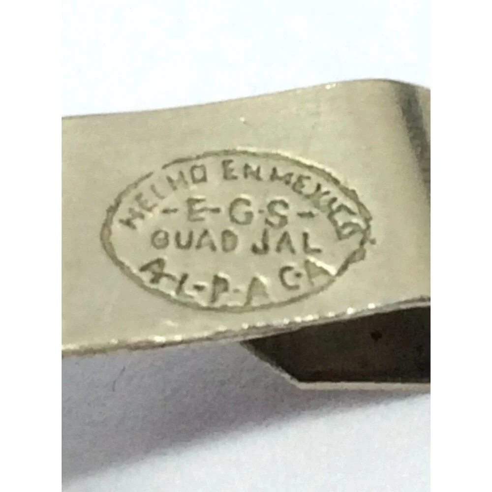 VINTAGE ALPACA Bracelet Mask Hecho En Mexico EGS Guad Jal Silver Tone